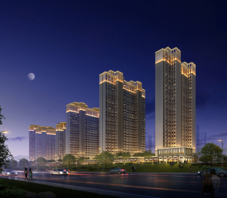 會(huì)展片區(qū)中?！?huì)展九里樓宇照明亮化工圖片