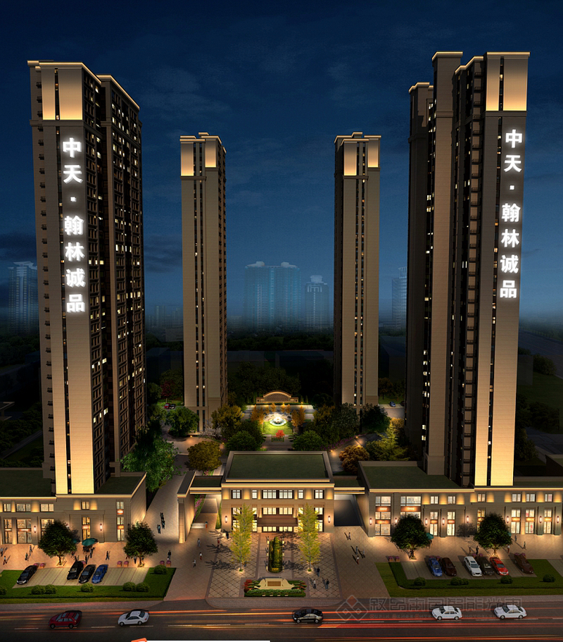 鐵路局中天.翰林誠(chéng)品樓體發(fā)光字安裝完成圖片