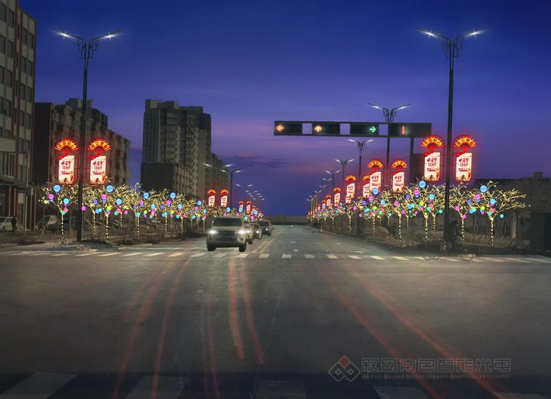 額敏街道春節(jié)氛圍亮化，人民文化生活增圖片